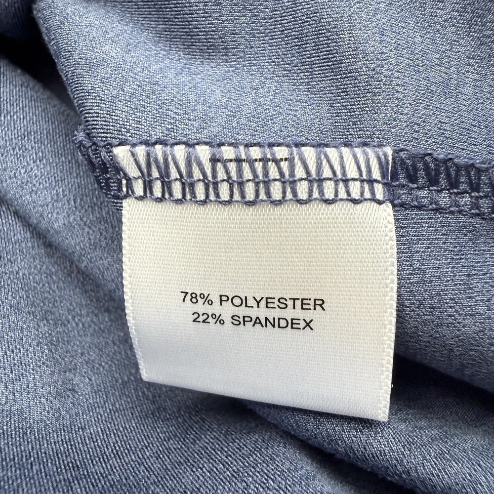 Peter Millar Pullover Mens Medium Blue Quarter Zip Long Sleeve Sea Island Golf - Picture 7 of 10